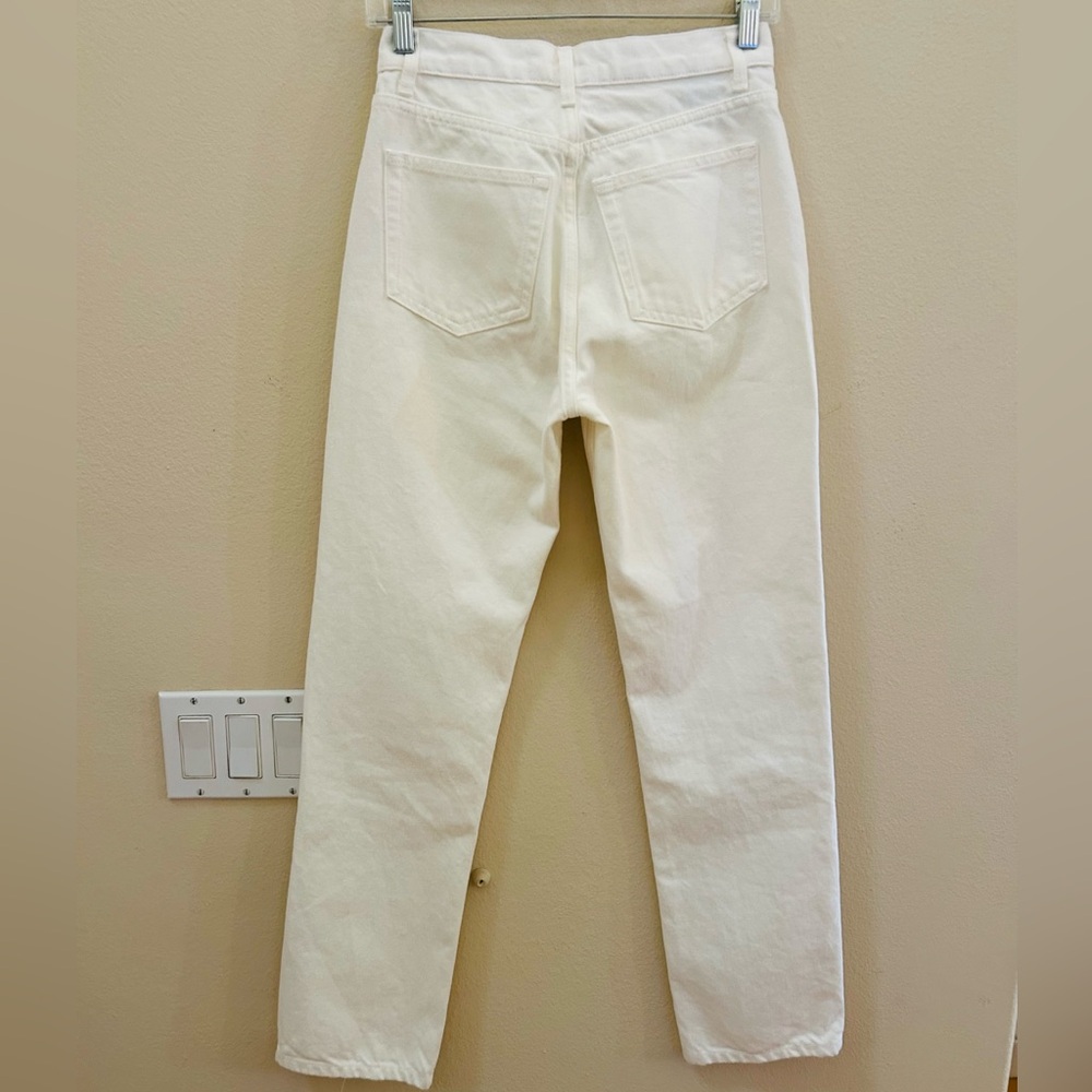Reformation Jeans Cynthia High Rise Straight Jean 25 Vintage White Denim - Picture 3 of 6